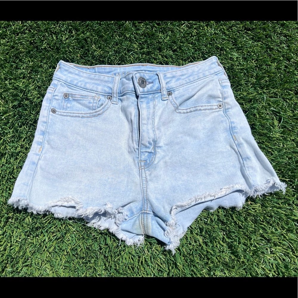 American Eagle Super Stretch Shorts, Blue, Size 2